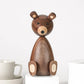 Wooden Bear Figurines Brown Scandinavian Decorative Sculptures Fall 2025 Cozy Shelf Mantel Accent Gift Idea