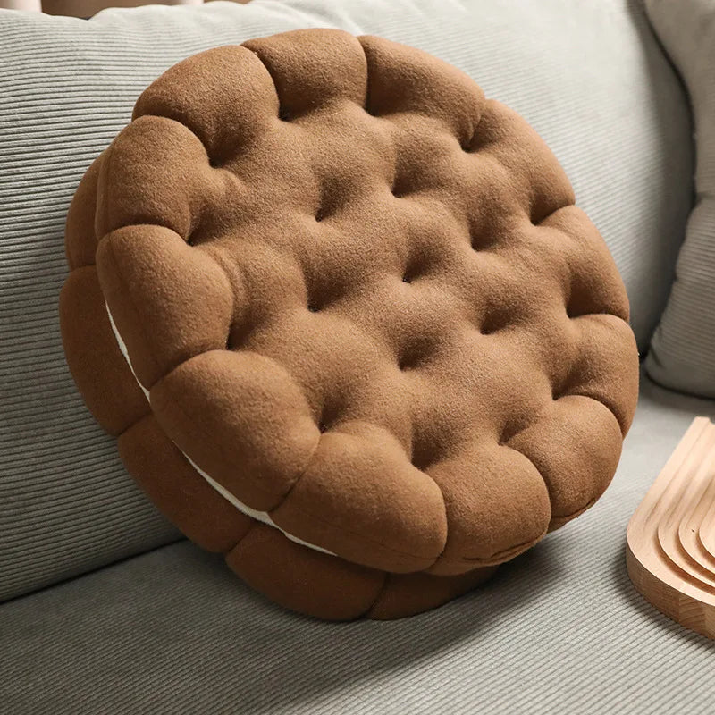 Seat Cushion Biscuit Plush Pillow Cozy Household Decor Fall 2025 Decorative Chair Car Pad Comfort Gift
