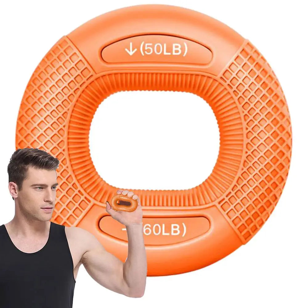 Grip Strengthener Ring Silicone Finger Trainer for Hand Muscles, Travel-Friendly Household Fitness Accessory, 6 Weight Variants