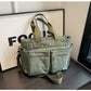 multi-pocket, casual commuter tote, oversized – Relaxed women's corduroy messenger bag