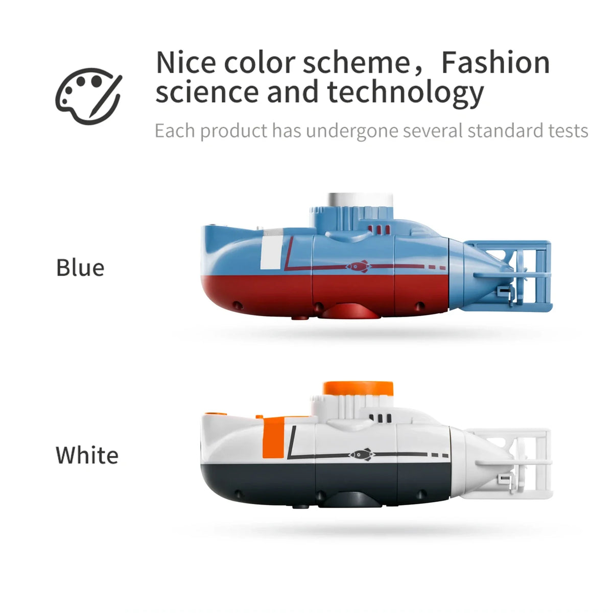 Remote Control Mini Submarine - Water-Resistant Diving Toy for Kids, Christmas & New Year Gift