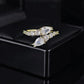 Flexible Cubic Zirconia Cocktail Ring Valentine Gift 2026 Sparkling Prong Setting
