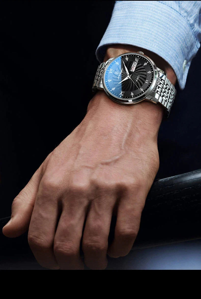 Wristwatch Quartz Stainless Steel Luminous Date Week