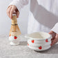 Matcha Bowl Kit Ceramic Strawberry Whisk Chasen Kit