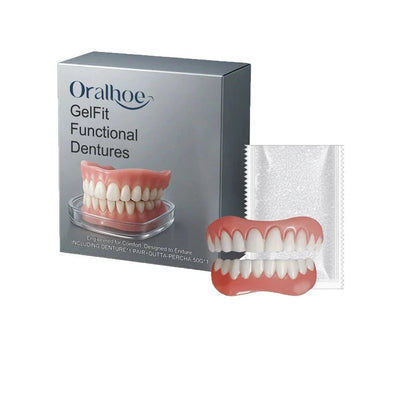 Safe, Simple Fit, Instant Smile Restoration 2026 – Plush Silicone Temporary Dentures Full Kit