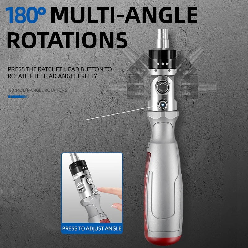 Multi-Functional Ratchet Screwdriver Kit for Household Tools - Plum Blossom Design