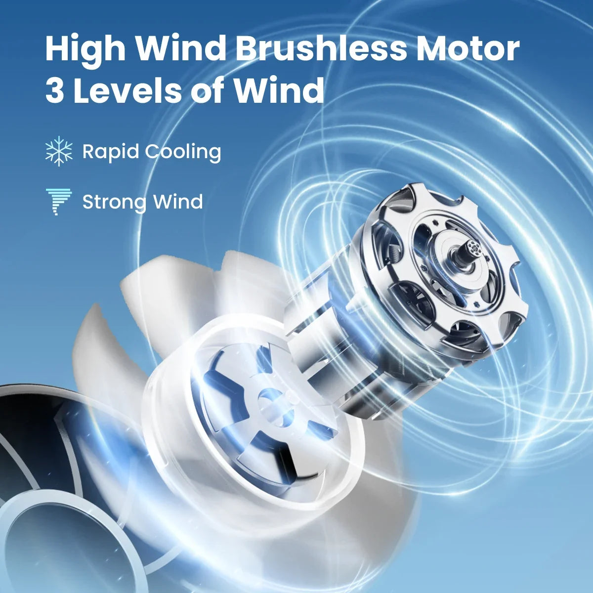 Travel-Friendly Mini Fan Hand-Held Fan with LED Display 3 Speeds