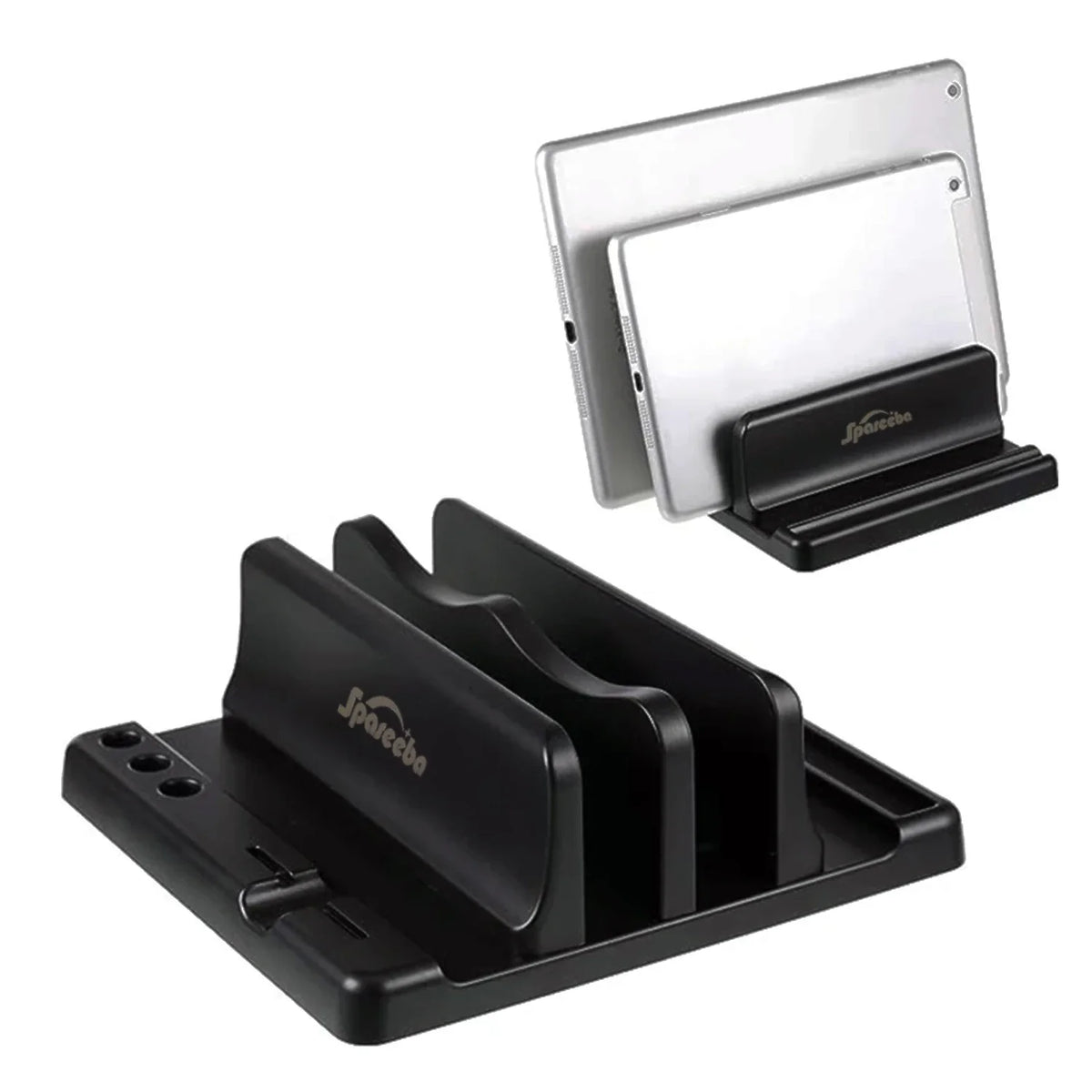 Vertical Laptop Stand with Flexible Width - Space-Saving Computer Accessories for Office Desks