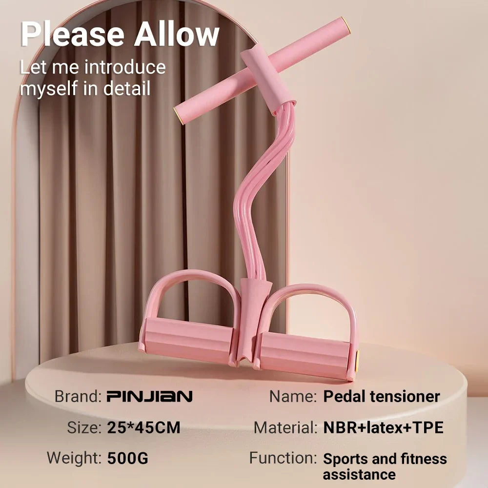 Band Resistance 6 Tube Pedal Puller Fitness Trainer