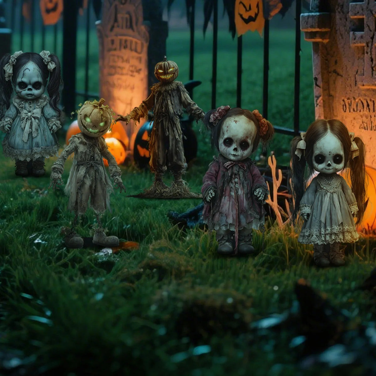 Halloween Yard Stakes Plastic Spooky Cartoon Garden Ornaments Fall 2025 Outdoor Courtyard Decor Simple Setup