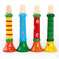 Trumpet Wooden Toy Horn Whistle - Musical Instrument for Kids, Early Educational Montessori Sound Training