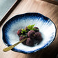Ceramic Japanese Noodle Bowl Lotus Pattern Salad Bowl