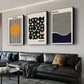 Contemporary Bauhaus Patterned Wall Art Prints Three Piece Kit