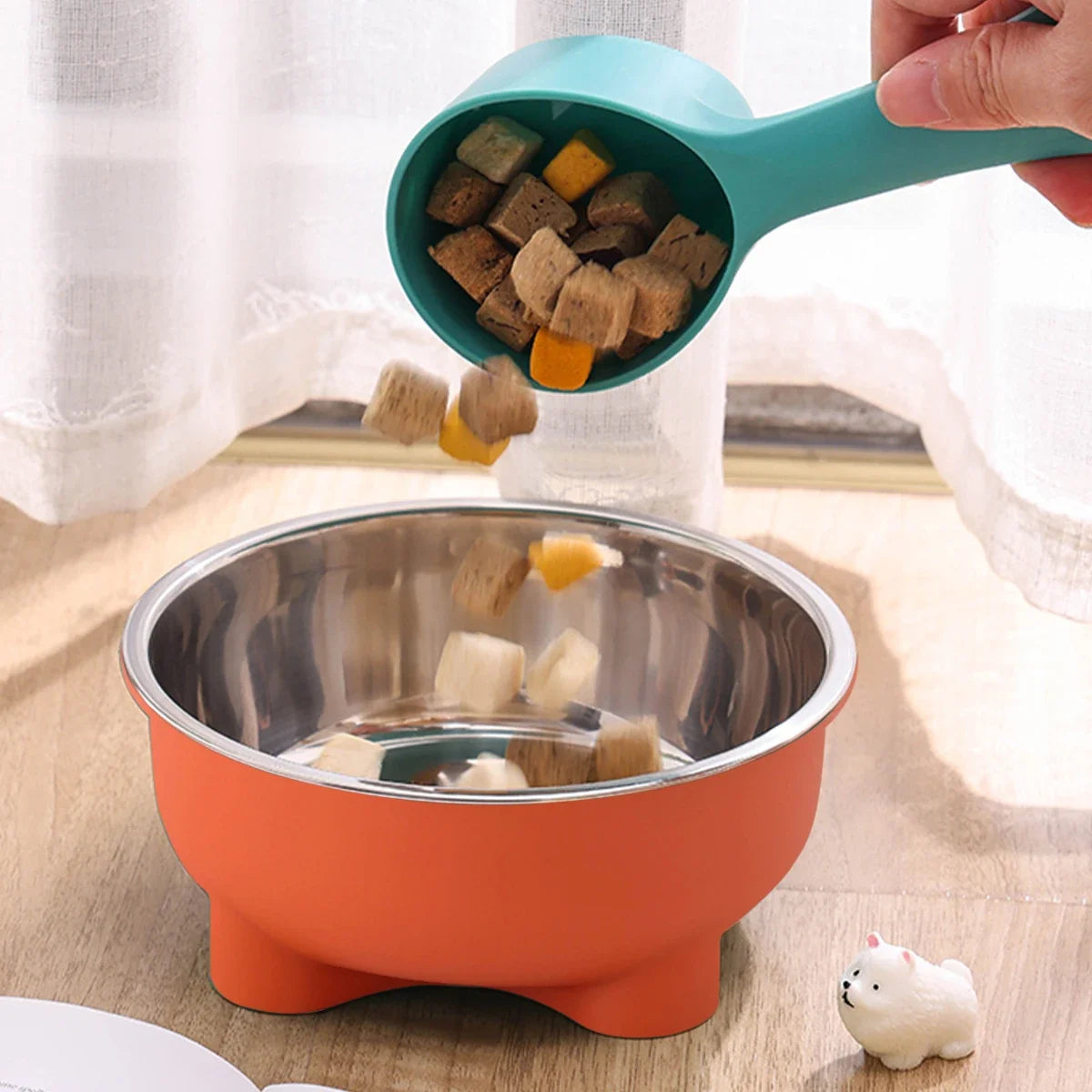 Anti Slip Stainless Steel Dog Bowl - Simple to Clean Indoor Pet Dish