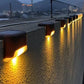 Solar Deck Lights Outdoor Water-Resistant LED Fence Lights for Patio Stairs Pathway Fall 2026 Eco Friendly
