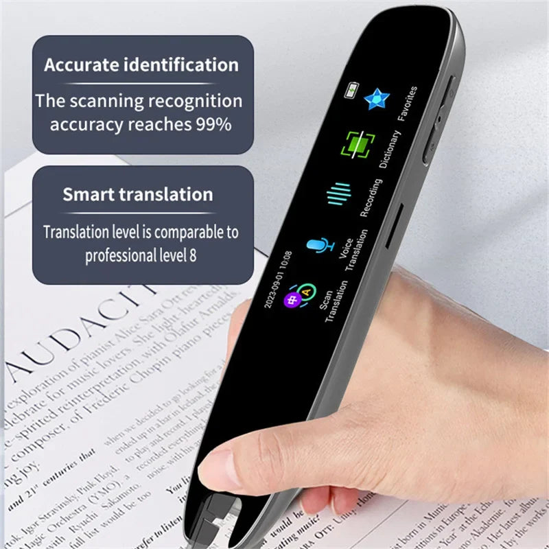 Smart Multifunctional Voice Translator Pen A26 - Real-Time Language Dictionary for Travel