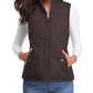 Light Women Quilted Vest - Stand Collar Cotton Winter