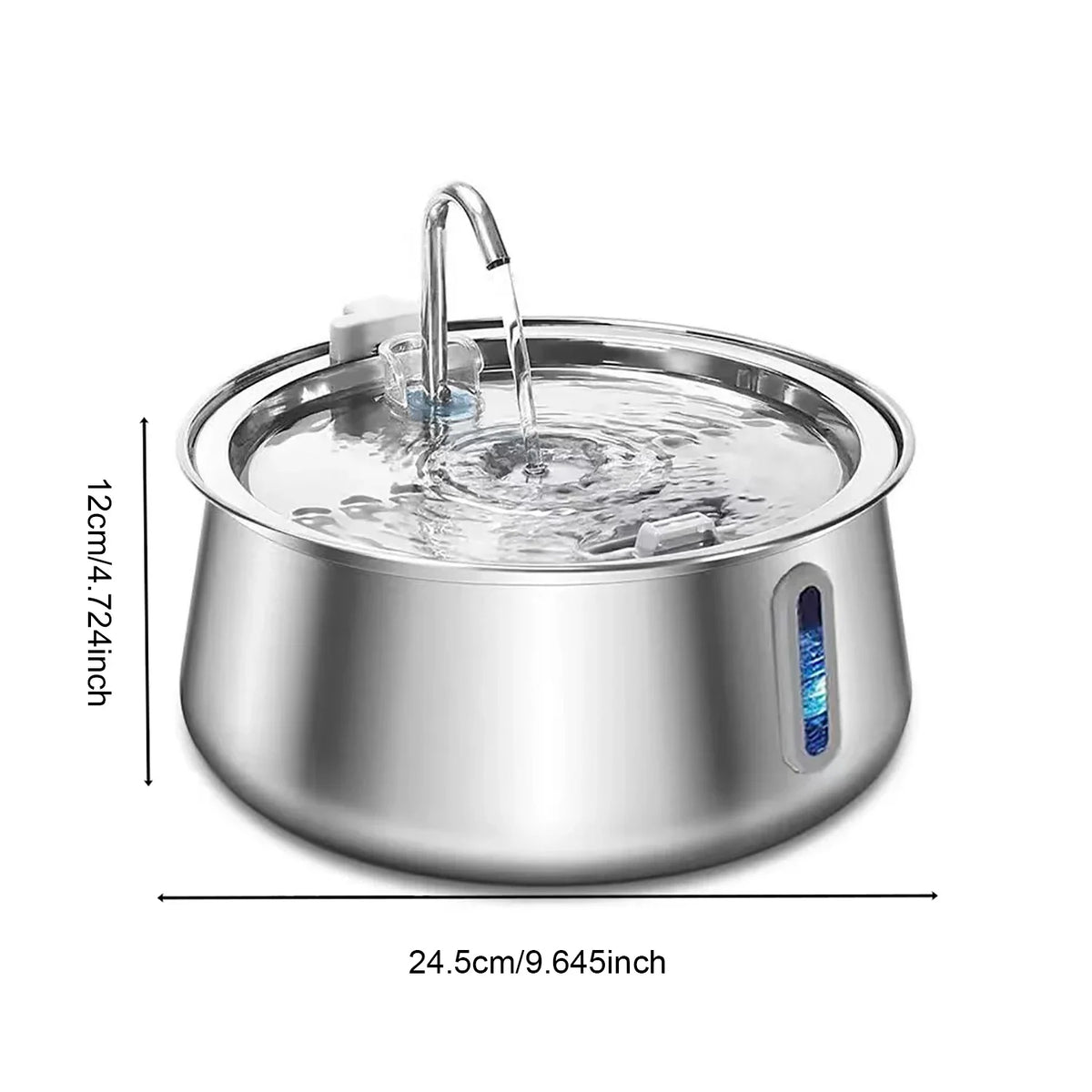 Steel Stainless Cat Water Fountain 4L - Automatic Multi-Layer Filtration Pet Drinking Dispenser
