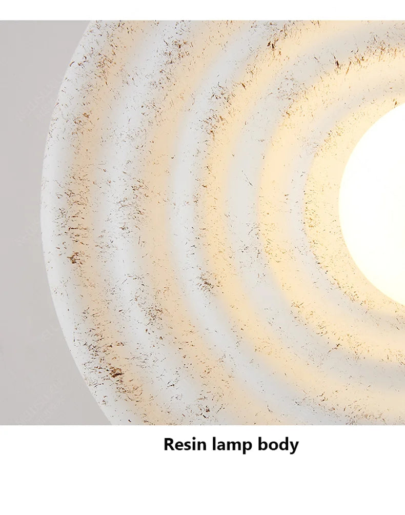Wabi Japandi Sabi Round Wall Sconce Japanese Minimal LED Light