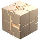 Metal Magic Cube Stress Relief Toy Travel-Friendly Puzzle Focus