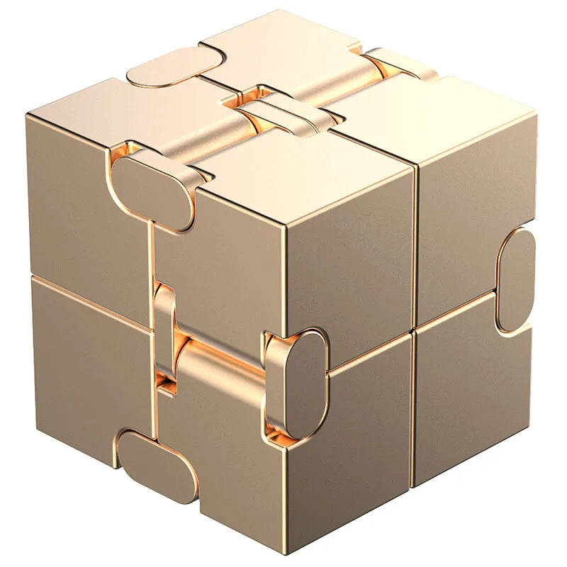 Metal Magic Cube Stress Relief Toy Travel-Friendly Puzzle Focus