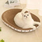 Corrugated 43cm Cat Scratcher - Round Oval Grinding Toy, Wear-Resistant Bed Nest for Cats