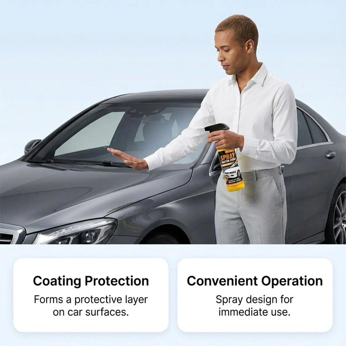 Glass2026 Edition Coating Spray 300ml Hydrophobic Car Detailer, High Gloss Finish, TikTok Viral Car Maintenance