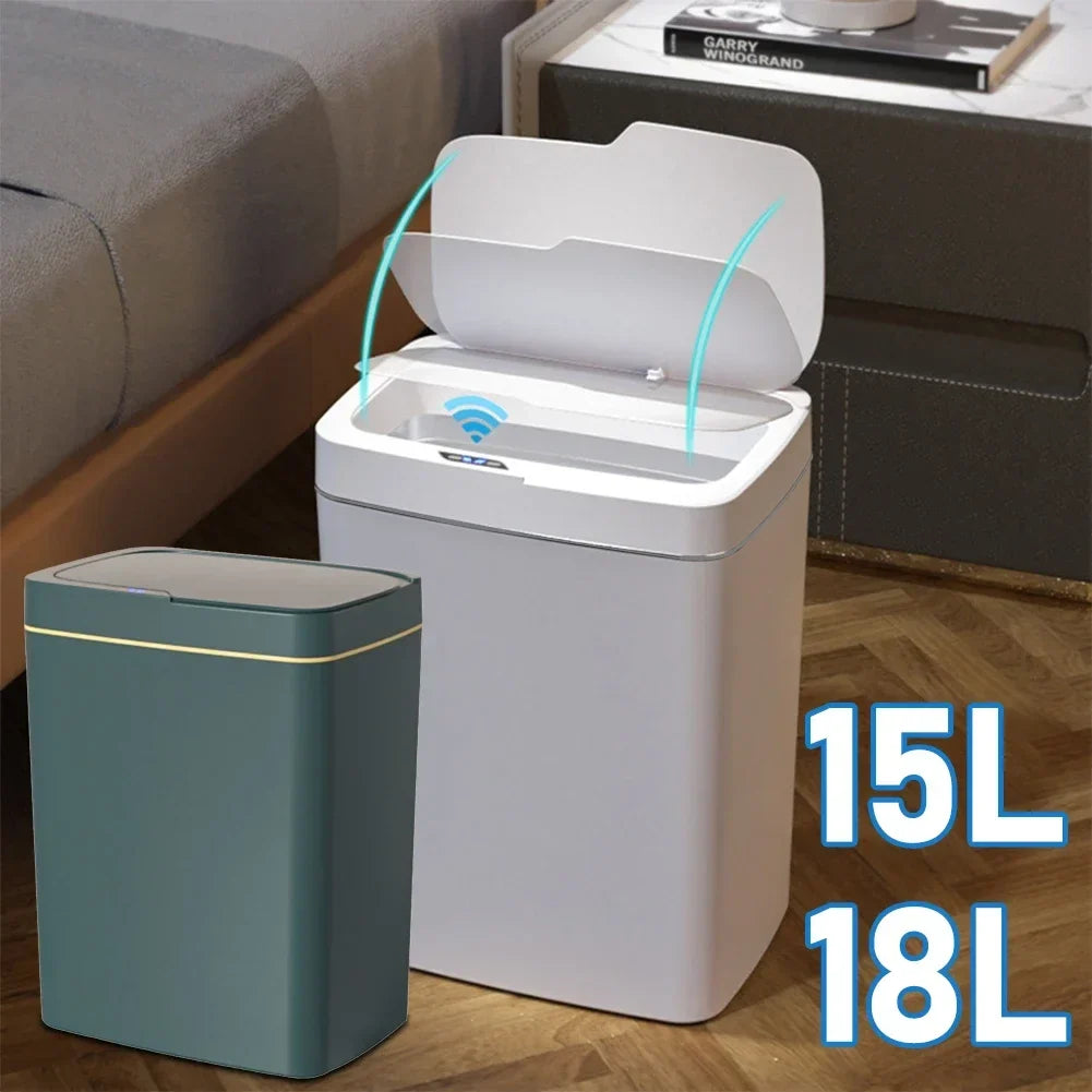 Smart Sensor Trash Can 15L 18L Touchless Quiet Water-Resistant