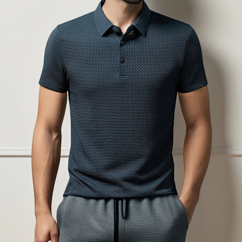 short sleeve, casual summer style, slim fit versatile top – Breathable men's polo shirt