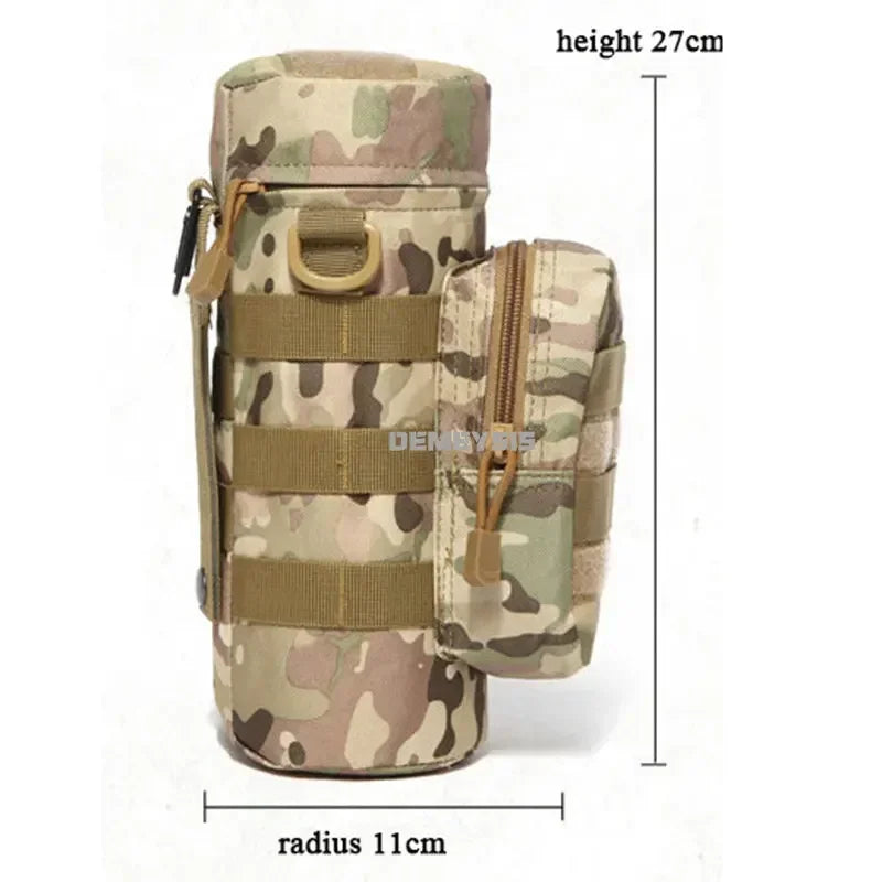 Water2025 Edition Bottle Pouch Waist Bag Tactical MOLLE 1L Capacity Hiking Camping Fall