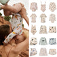 Rash Guard & Hat, Nylon, Cartoon Seagull Star Print, Beach Holidays – Fast-dry Kids’ Swimwear Kit