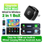 Wireless2025 Edition CarPlay AI Box 2in1 Android Auto Dongle Plug and Play Car Radio Upgrade 99 Percent Car Compatibility Fall