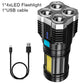 Led Mini Diving Battery-Powered Torch - High Lumens Long Range Flashlight for Camping and Outdoor Use