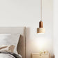 Japanese Japandi Pendant Light Wood And Travertine Bedside Lamp
