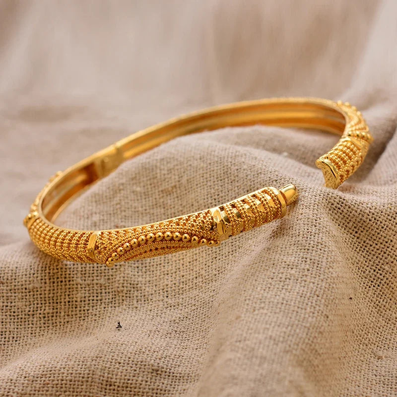 Gold Plated Bangles Deluxe Arabic Wedding Bracelet