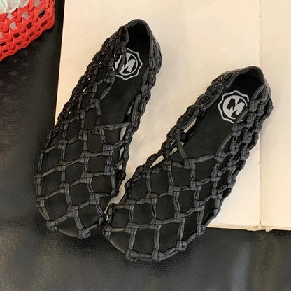 Women’s Breathable Ballet Flats - Mesh Weave, Summer