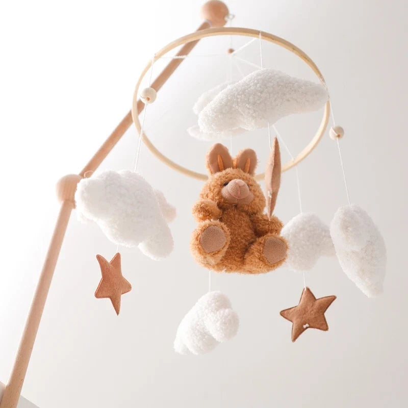 Crib Baby Mobile Wooden Nursery Newborn Sensory Toys