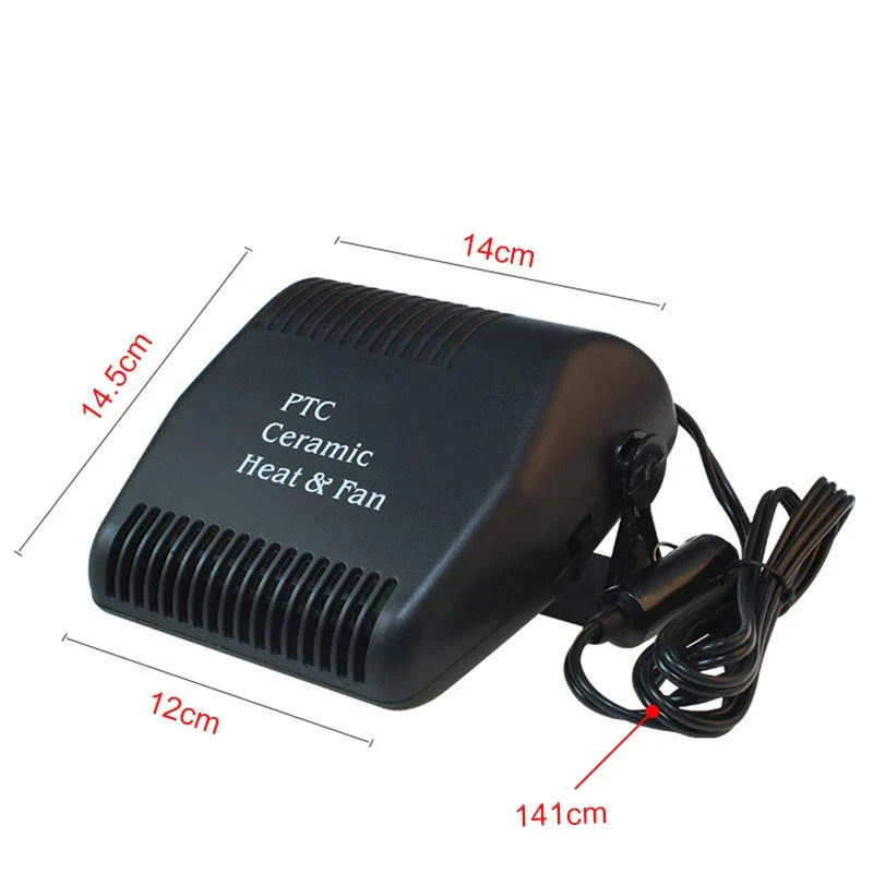 12V Car Heater Fan Travel-Friendly 150W Defroster Demister Cooler Dryer Winter 2025 Car Accessory