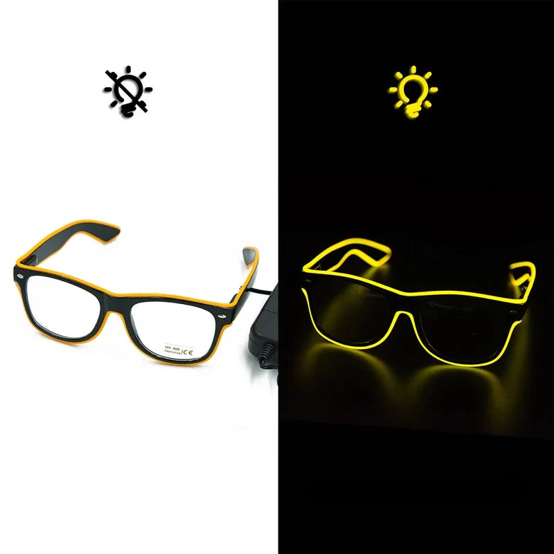 Glasses Led Neon Party Flashing Glasses - Glow Sunglasses for Festivals, Bar, Nightclub, Novelty Gift, Bright Light Supplies