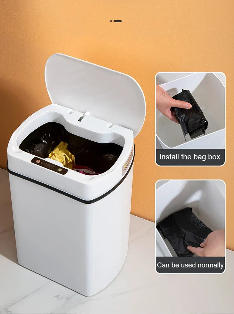 Sensor Smart Trash Can Rectangular Kitchen Bathroom