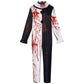 Costume Clown Bloody Jumpsuit Halloween 2025 Scary Party
