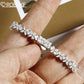 Tennis Moissanite Bracelet Sterling Silver Bridal Floral