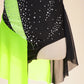 girls' Stretchy leotard - rhinestone mesh yoke, sleeveless, polyester, nylon, elastane, for lyrical dance performance