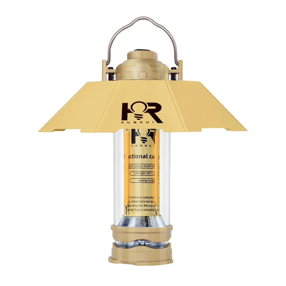 3000mAH Water-Resistant Camping Lantern - Retro Tent Lighting, Outdoor Atmosphere Decor