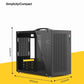 ITX Mini PC Case Transparent Side 240mm Water Cooling