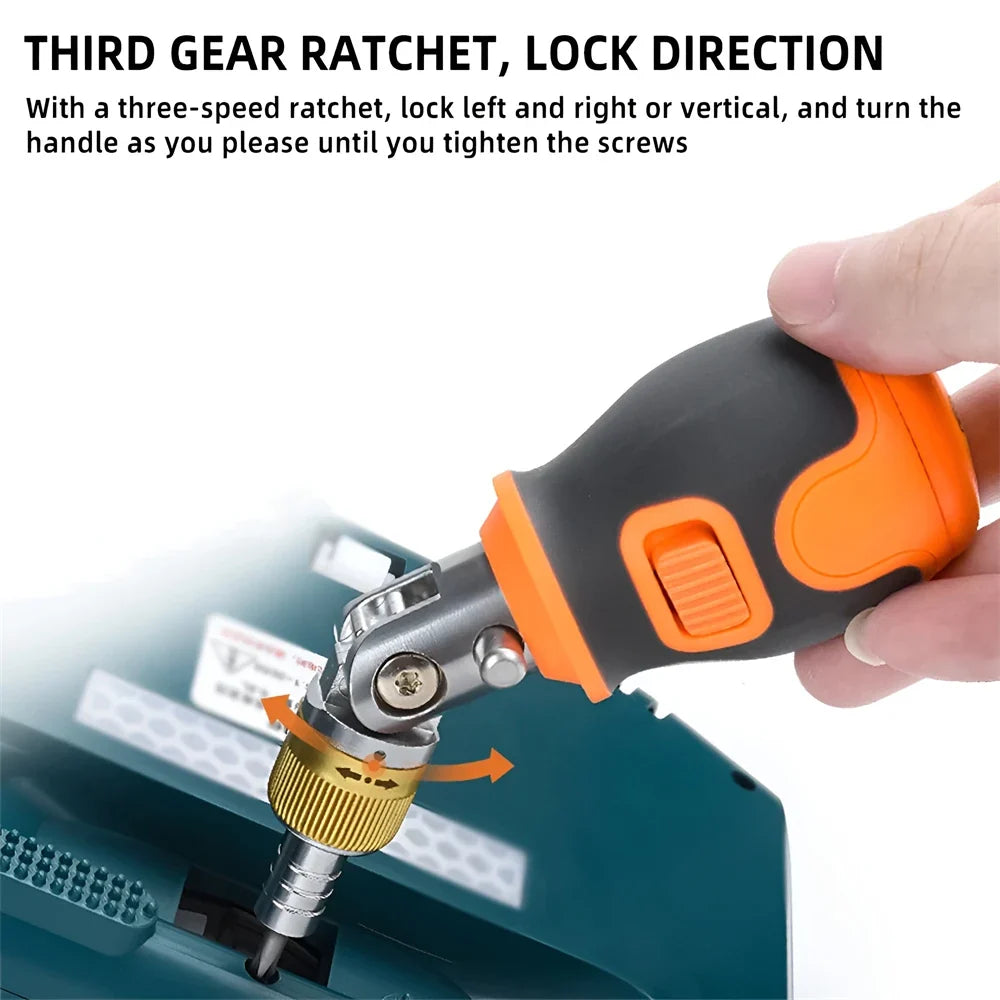 Travel-Friendly 8-in-1 Mini Ratchet Screwdriver Kit - Magnetic Multi-Tools for Household Use