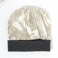 Winter Knit Beanies Womens Satin Lined Beanie Cap - Thick Chunky Plush Skull Hat for Winter