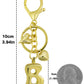 Keychain Personalized Gold Bubble Letter Bag Charm Gift