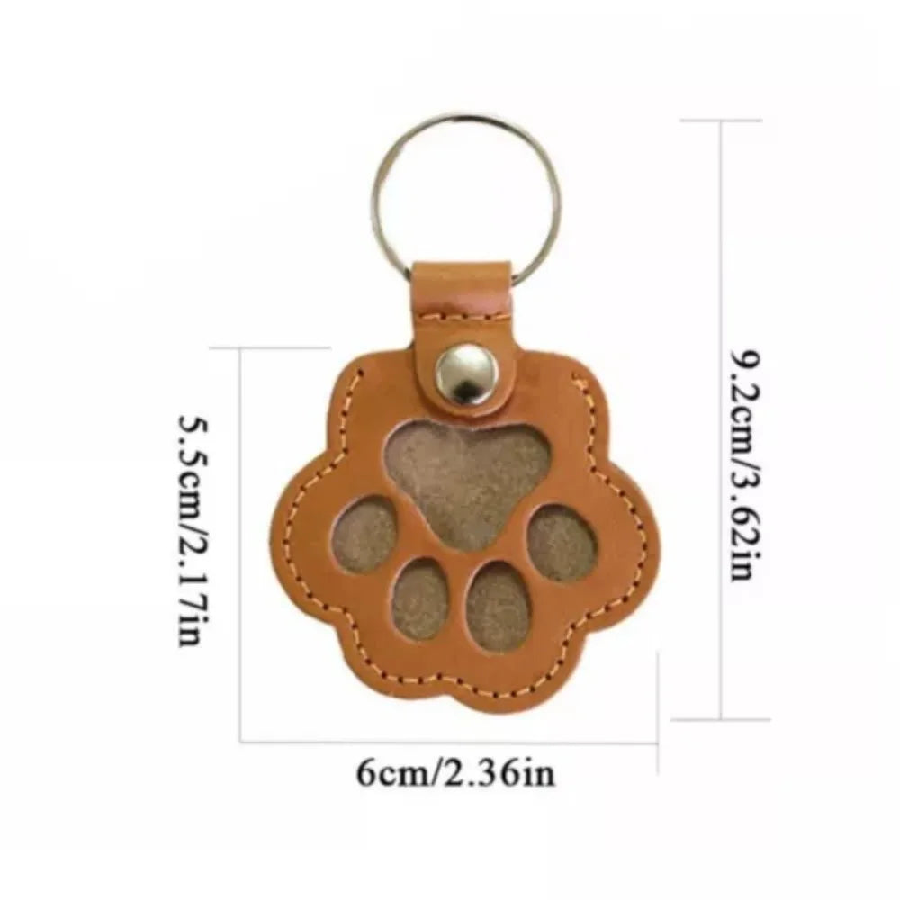 Hair Pet Keychain Paw Pendant PU Leather Hair Holder
