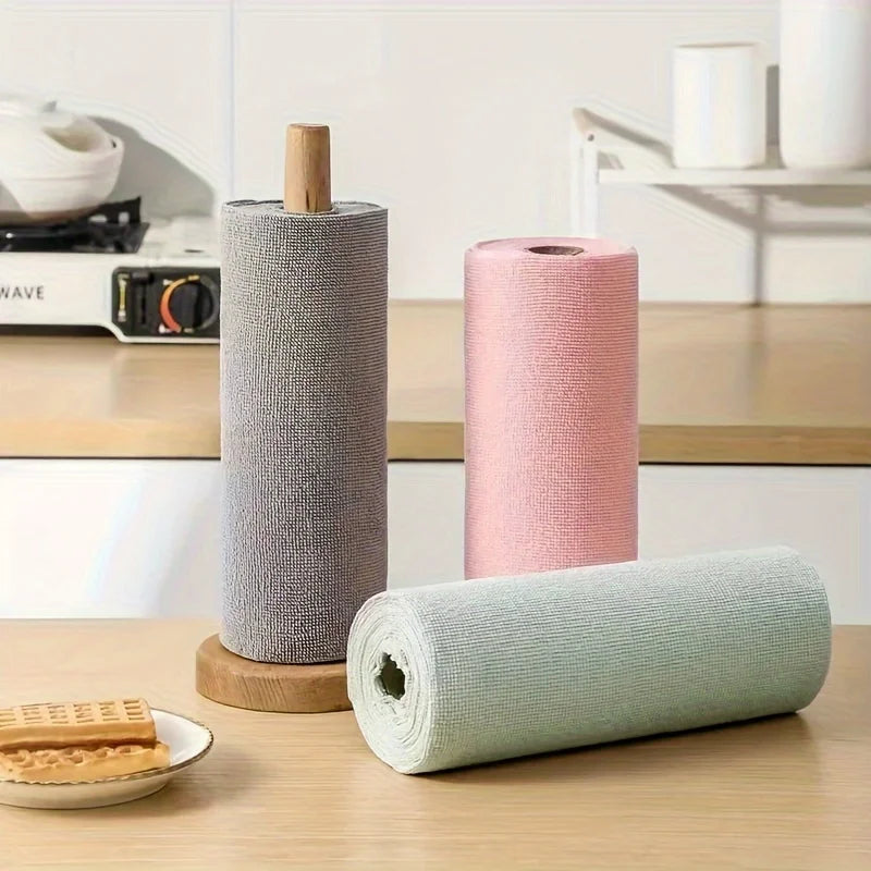 Absorbent Household Cleaning Towel Roll - Multi-Use Dishwashing & Car Washing Cloth